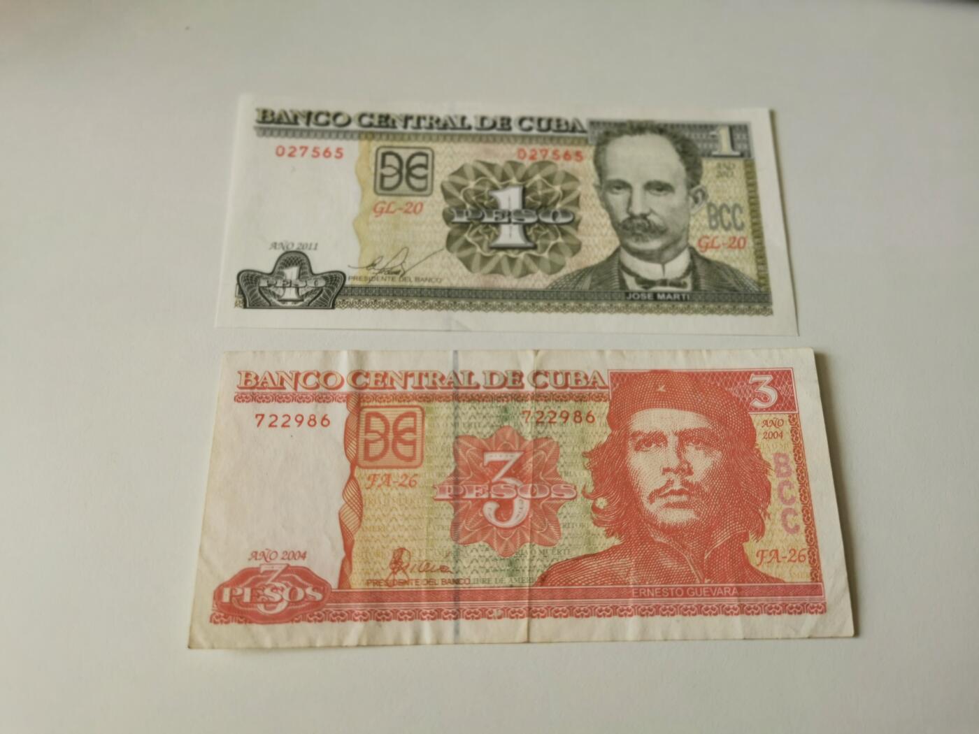 零零发流通品外国纸币拍卖 无佣金 古巴两张