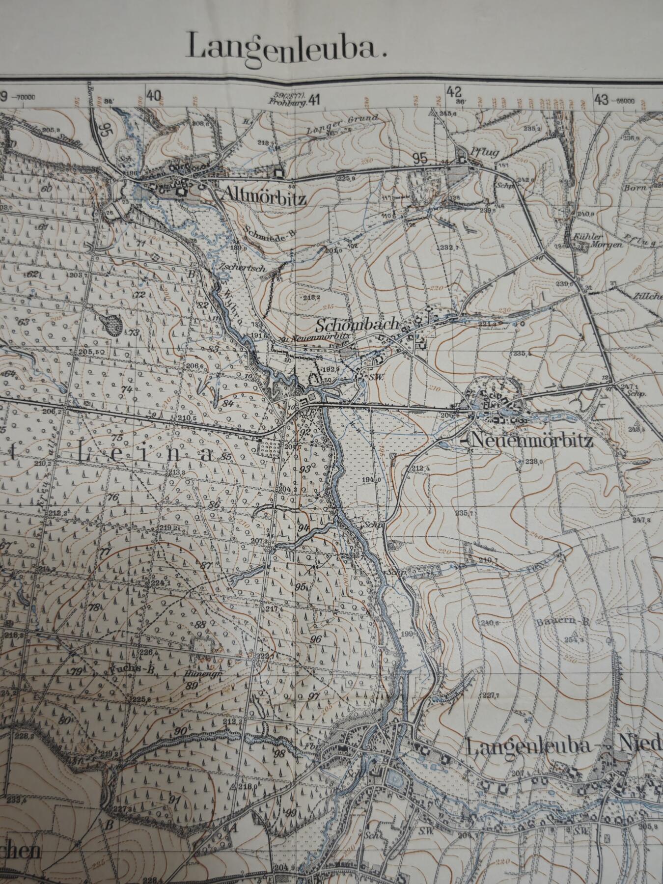 橙子收藏第六期 1908年出版 德国萨克森州与图林根州的边境丘陵地带，核心区域为朗根洛伊巴。1935年的局部增补，是纳粹德国为入侵捷克斯洛伐克（“绿色方案”）做的战前准备。