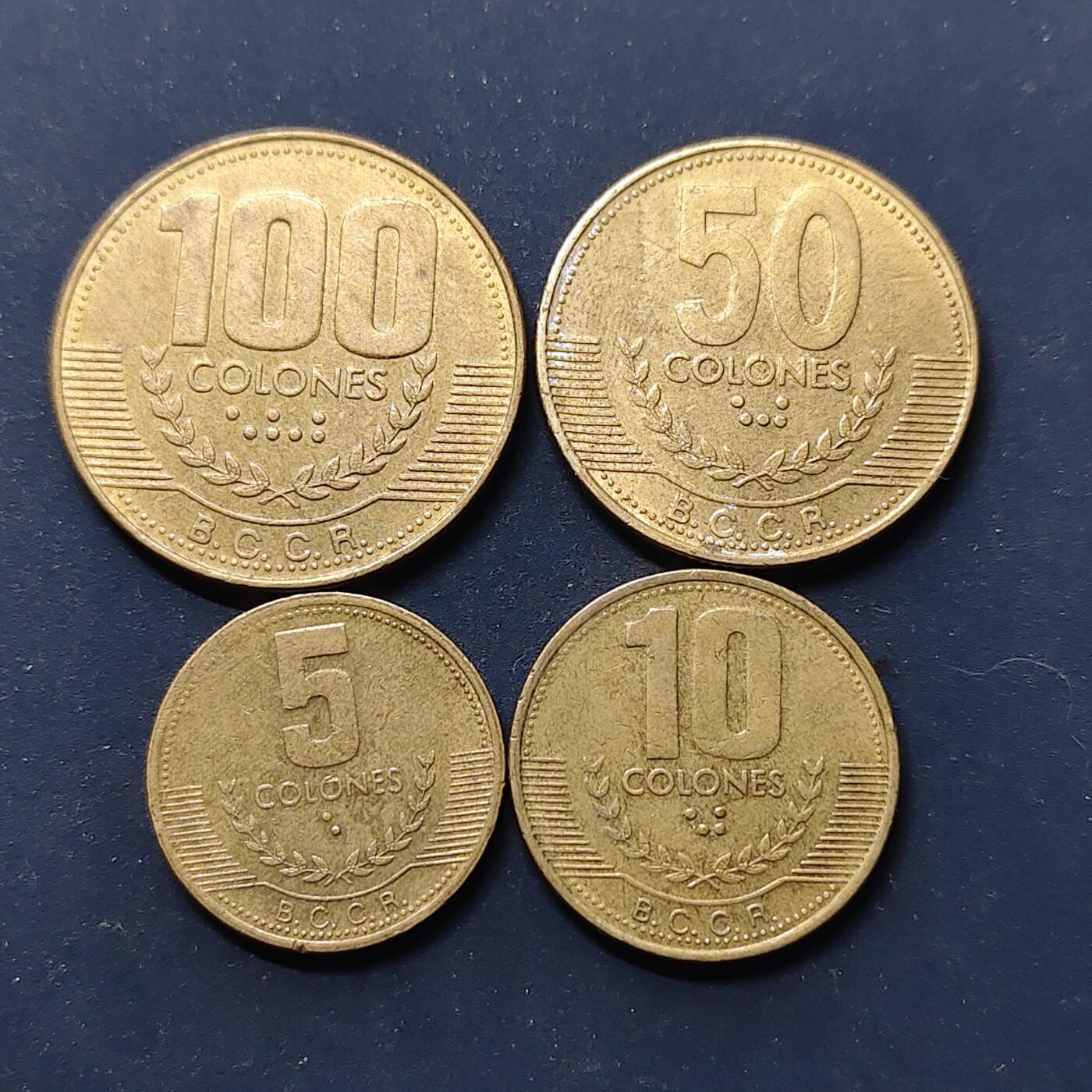 【全场包邮】纯粹捡漏拍514场 哥斯达黎加1999年独年份版本4枚套币（4枚均为独年份版本）