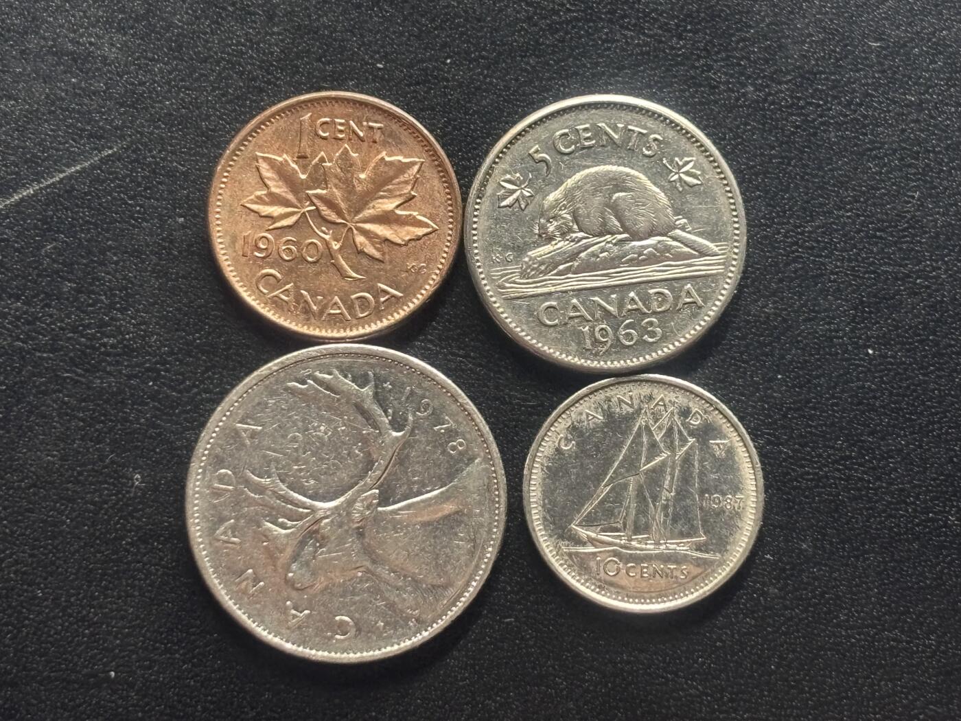 邮泉阁限时拍卖第四十三场（硬币在国外。请付邮费6元。） 加拿大4枚