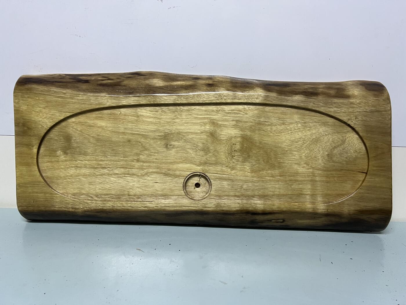 零元拍：金丝楠茶盘 金光闪闪。尺寸约：53/22.5/3CM。 