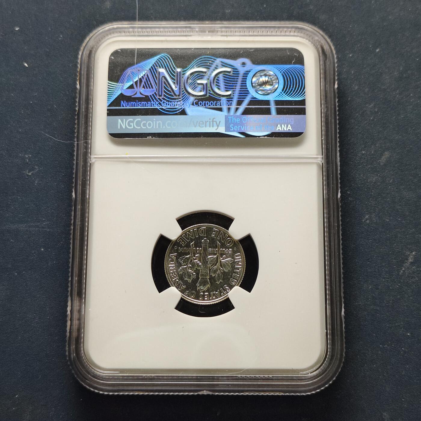 【全场包邮】纯粹捡漏拍515场 美国1962年罗斯福10分精制银币【17.9毫米2.5克90%】-NGC PF66