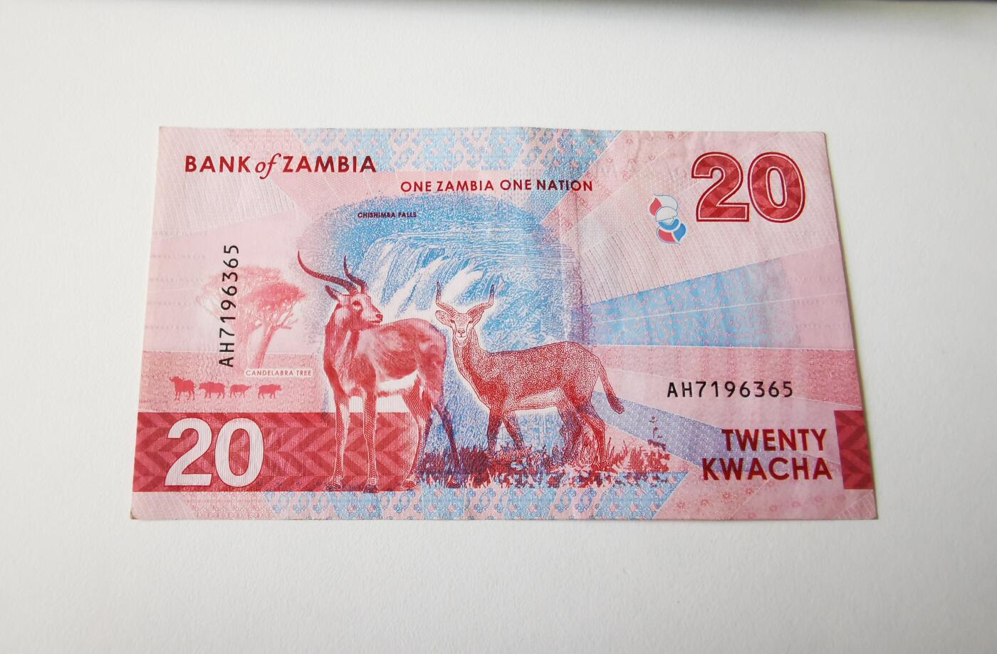 零零发流通品外国纸币拍卖 无佣金 赞比亚20