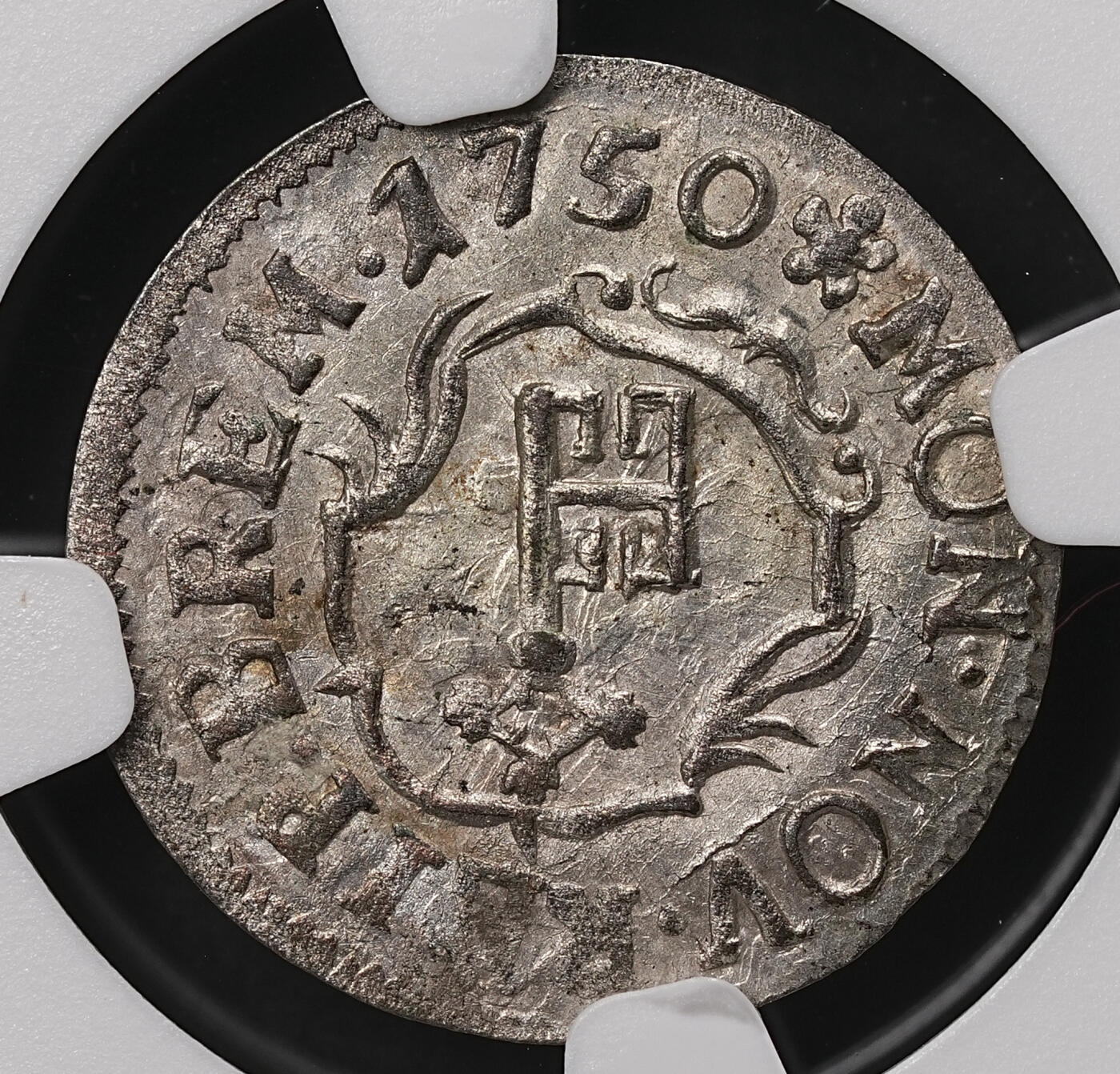 修遠堂世界钱币第108期 NGC MS64 1750年不来梅1格罗滕银币