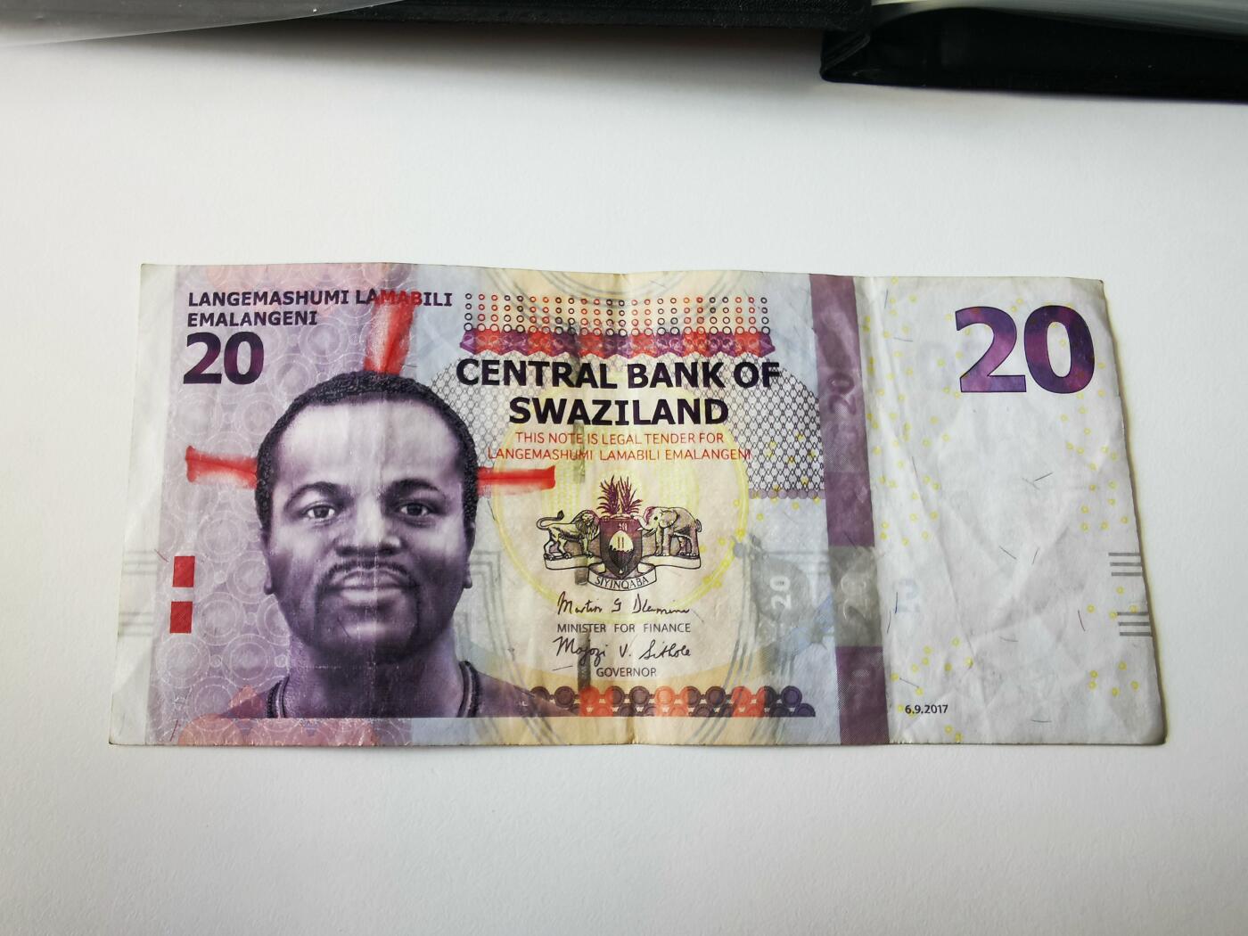 零零发流通品外国纸币拍卖 无佣金 斯威士兰20