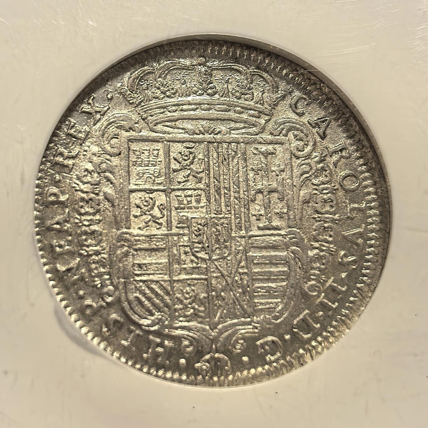 博洋堂世界钱币拍卖第165期（全场包邮） NGC MS62 意大利那不勒斯1684年Tari银币，稀见品种