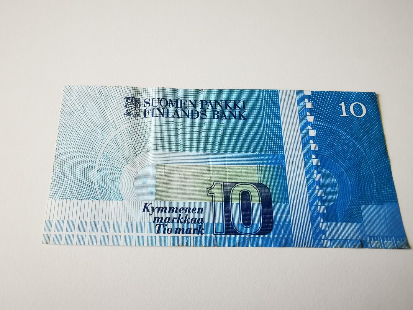 零零发流通品外国纸币拍卖 无佣金 芬兰10马克小裂口