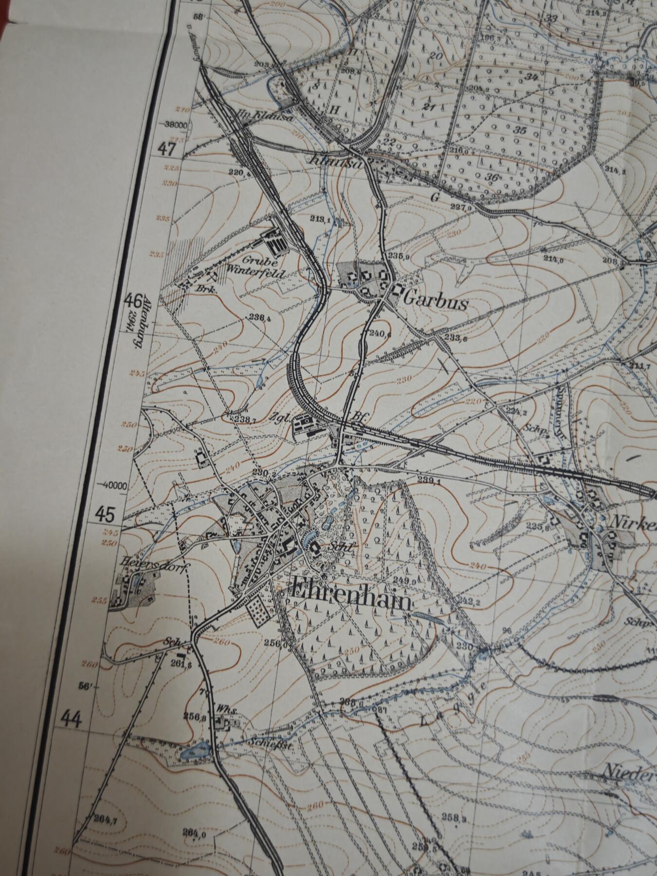 橙子收藏第六期 1908年出版 德国萨克森州与图林根州的边境丘陵地带，核心区域为朗根洛伊巴。1935年的局部增补，是纳粹德国为入侵捷克斯洛伐克（“绿色方案”）做的战前准备。