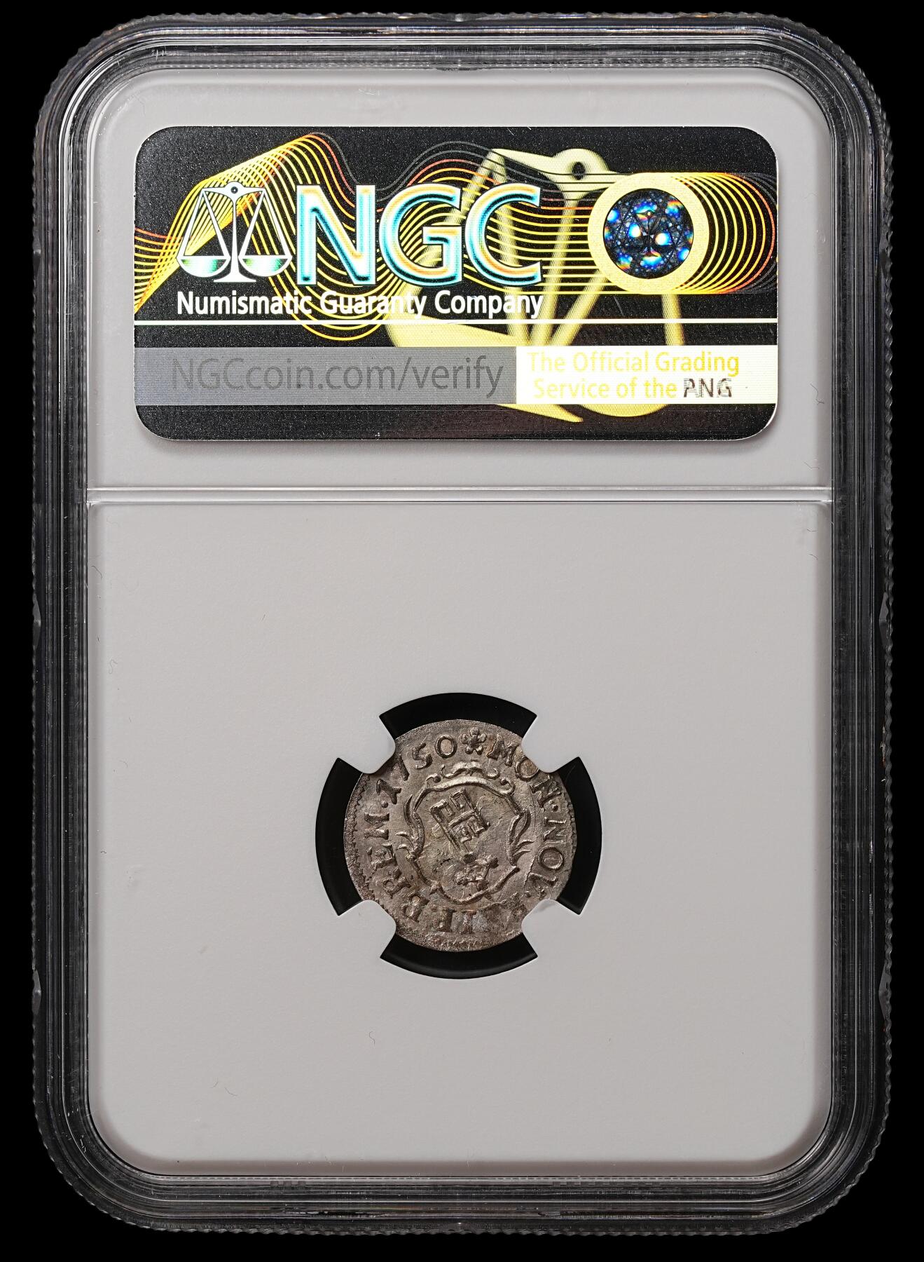 修遠堂世界钱币第108期 NGC MS64 1750年不来梅1格罗滕银币