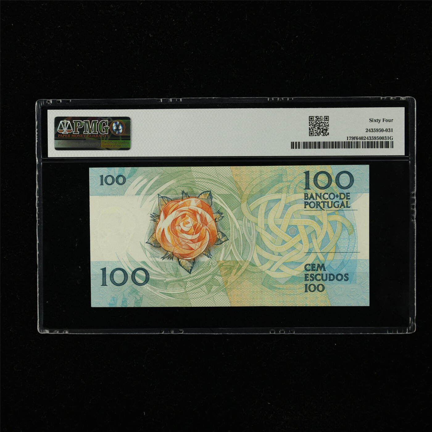 【亘邦集藏】第223期拍卖 1988年 葡萄牙100埃斯库多 PMG 64 DCK048856