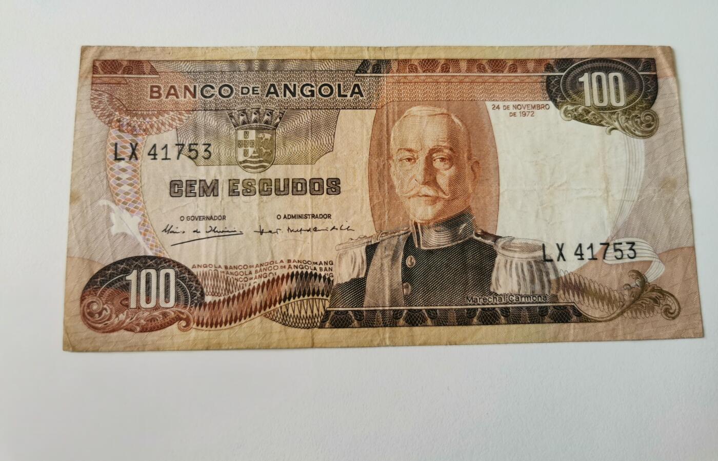 零零发流通品外国纸币拍卖 无佣金 安哥拉100