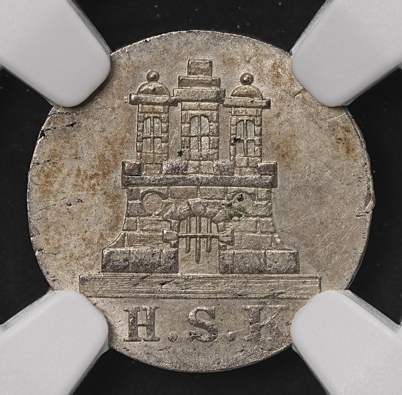 修遠堂世界钱币第108期 NGC MS64 1836年汉堡1先令银币