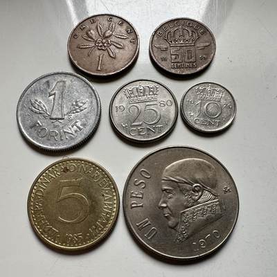 🌹外币初藏🌹🐯2026年第32场   每周二四六晚8️⃣点 接代拍 - 综合散币一组7枚 a