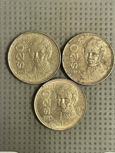 2026年第36场各国散币拍卖（总第186场） - 墨西哥20比索3枚