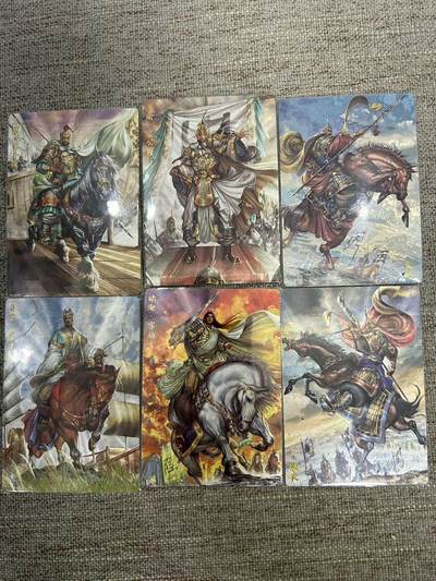 喜灰玩卡拍卖第五期，接拍品0佣金，欢迎送拍，释放现金流，让自己有资金可以购买更多喜欢的卡牌，让别的卡友能淘到更多心仪的卡牌 - 卡德曼 大西几老师绘江东四大都督（陆逊、鲁肃、周瑜、吕蒙）➕颜良文丑 一组六张折光粗闪