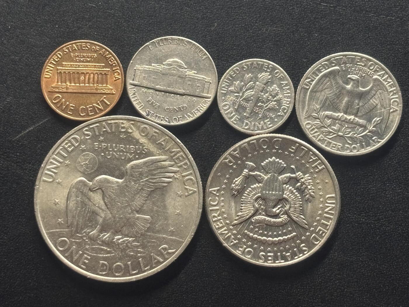 邮泉阁限时拍卖第四十三场（硬币在国外。请付邮费6元。） 美国1972年6枚