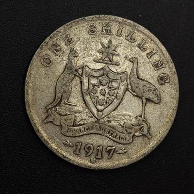 【淘币小摊】实时拍第八百八十一拍   小银币散币场    每周一统一发货 - 澳大利亚1917年乔治五世一先令银币