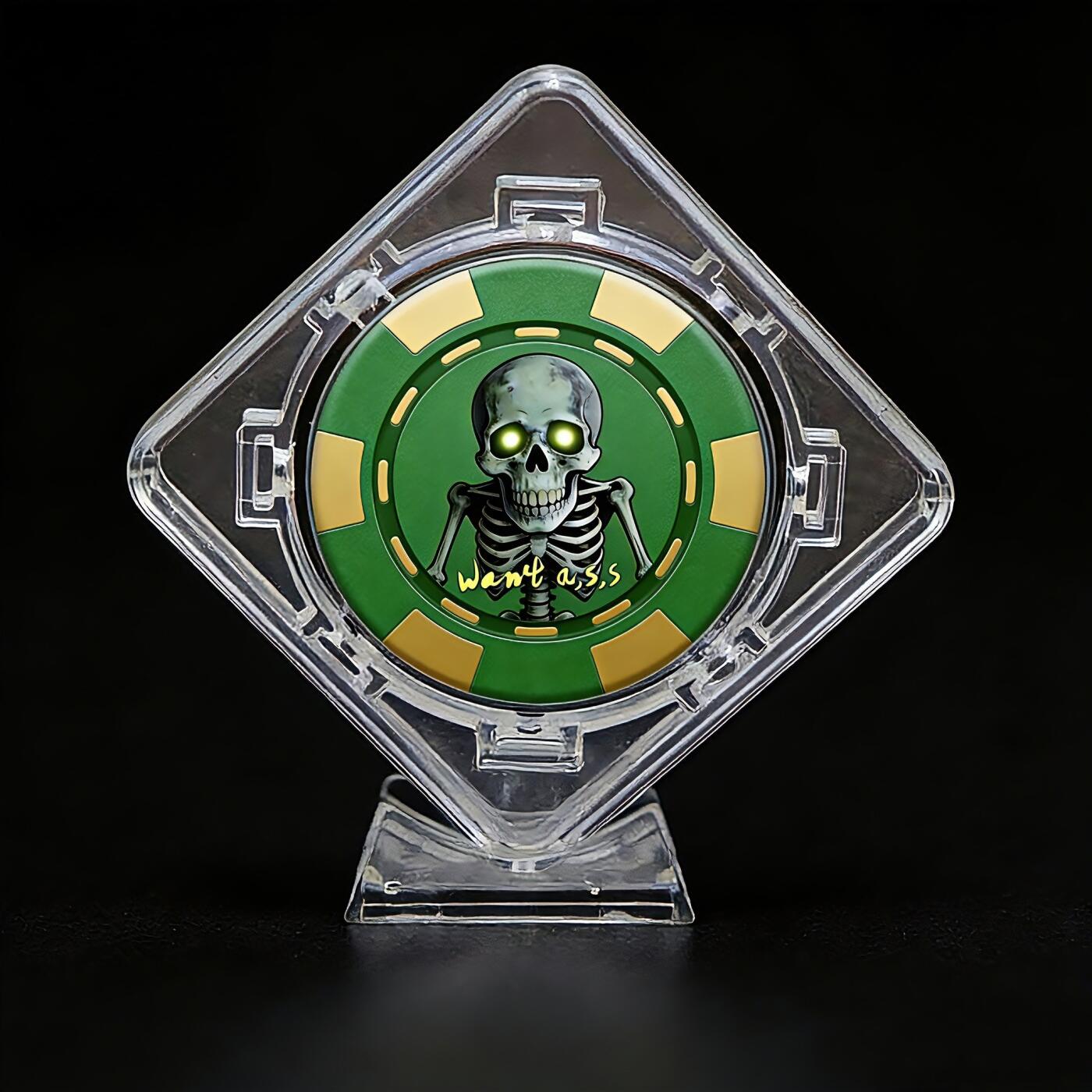 CSIS-GREAT评级精品钱币拍卖第三百四十五期 忘了爱摇滚乐团2026年灵异筹码系列首枚马来西亚云顶高原女鬼啃人头彩色陶瓷筹码币纪念章 发行量仅10枚！地下碾核乐队联名正版