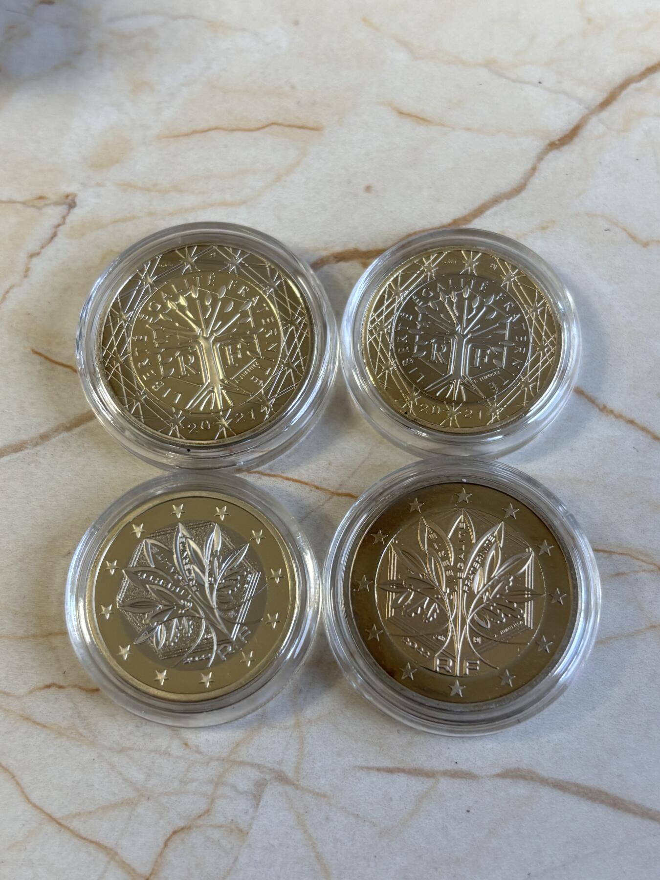 第195期拍卖 法国2021和2022年20周年和轮值主席国精制套币