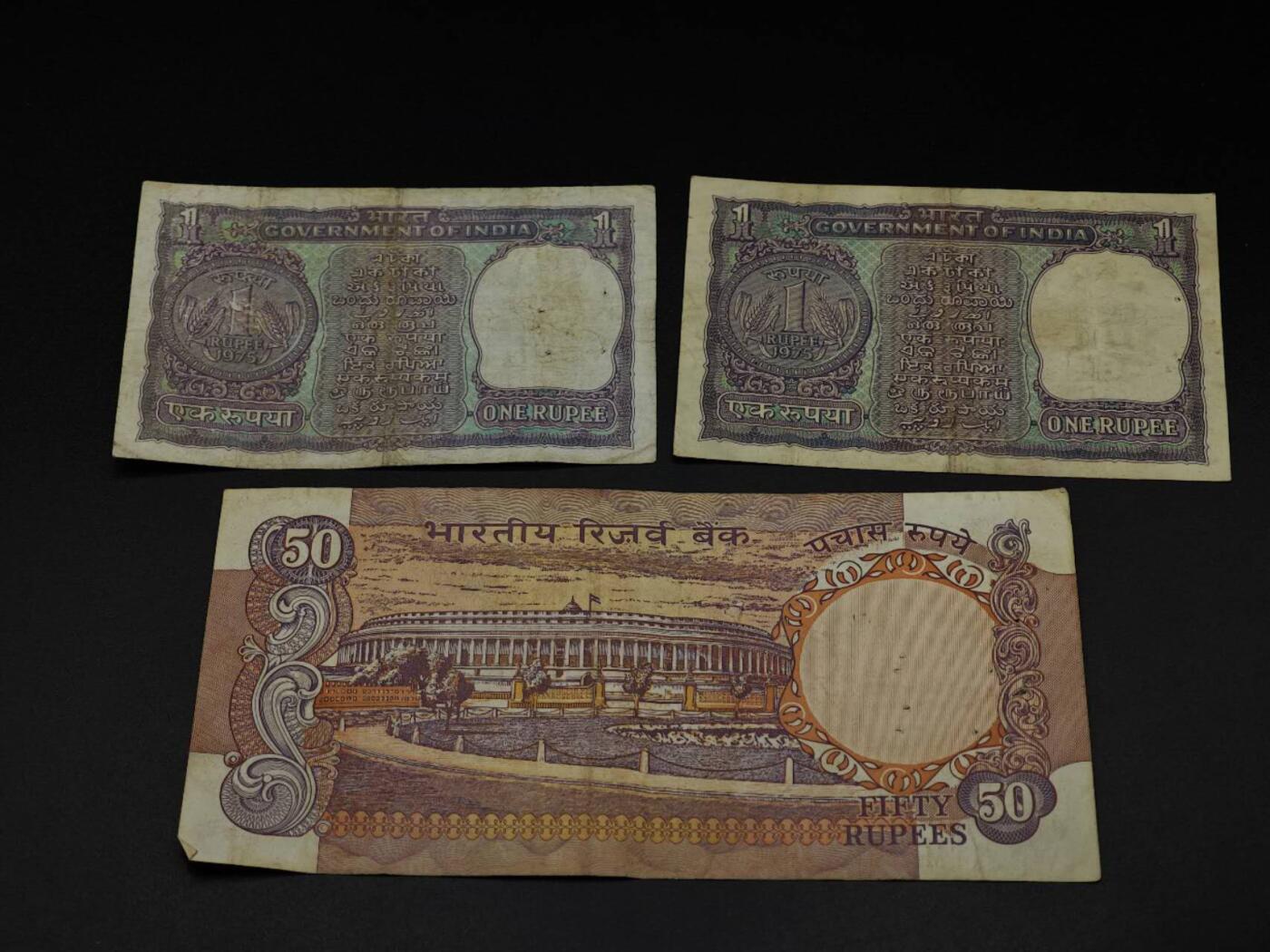  【淘币小摊】限时拍第八百八十二拍   纸币场    每周一统一发货 印度1-50卢比3张【有折】