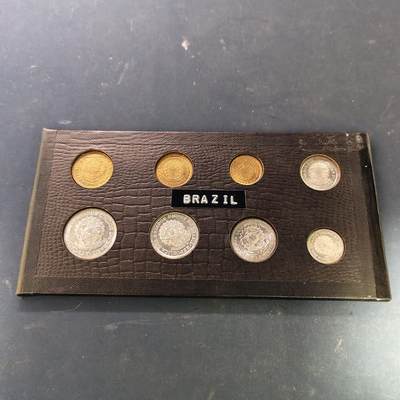 【全场包邮】纯粹捡漏拍515场 - 巴西1956-1957年封装8枚套币