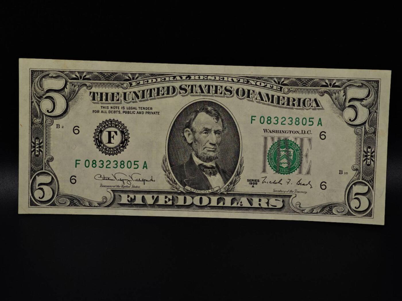  【淘币小摊】限时拍第八百八十二拍   纸币场    每周一统一发货 美国5美元纸币