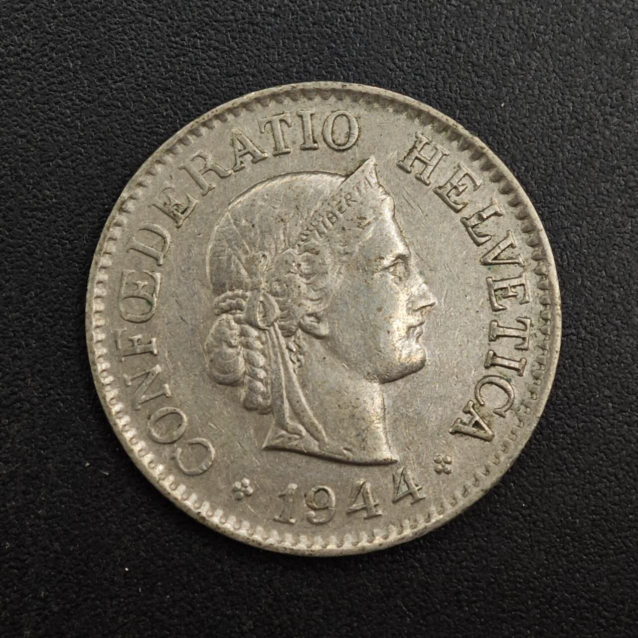 【淘币小摊】实时拍第八百八十一拍   小银币散币场    每周一统一发货 瑞士1944年10分镍币