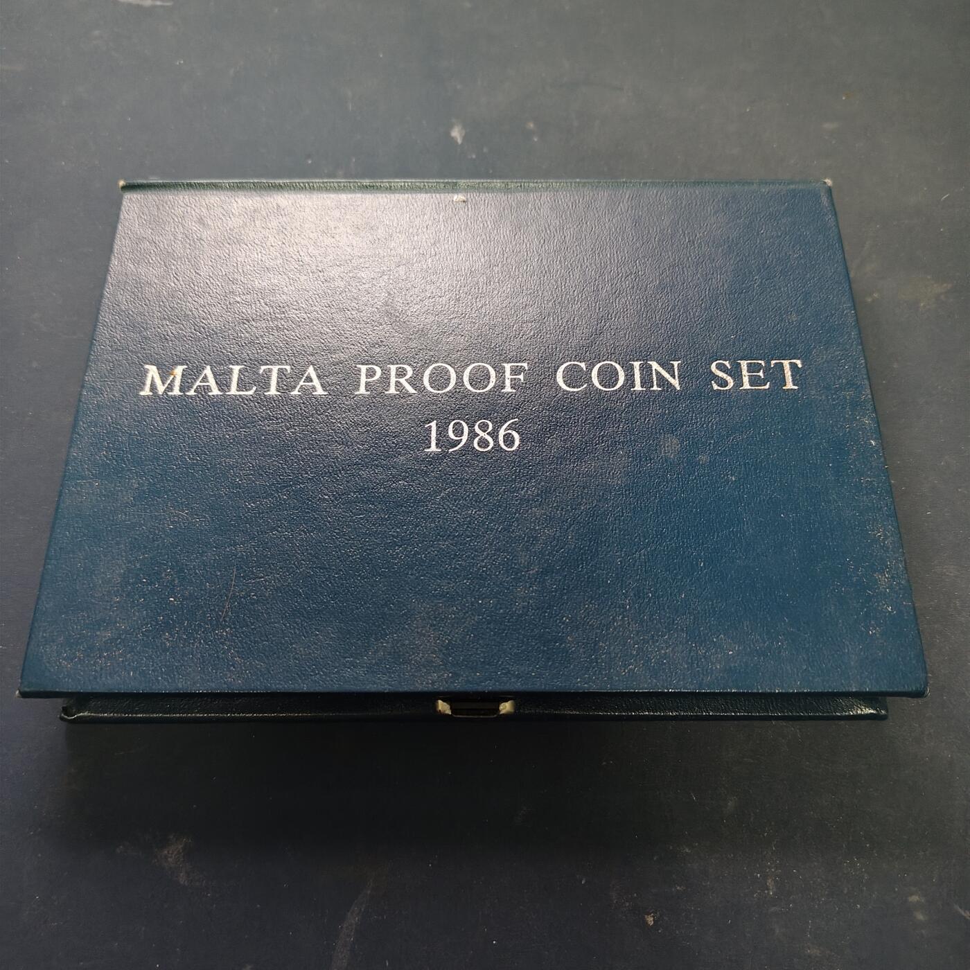 【全场包邮】纯粹捡漏拍515场 马耳他1986年官方精制套币-盒证全-PS11