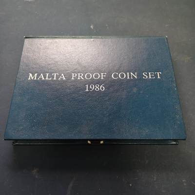 【全场包邮】纯粹捡漏拍515场 - 马耳他1986年官方精制套币-盒证全-PS11