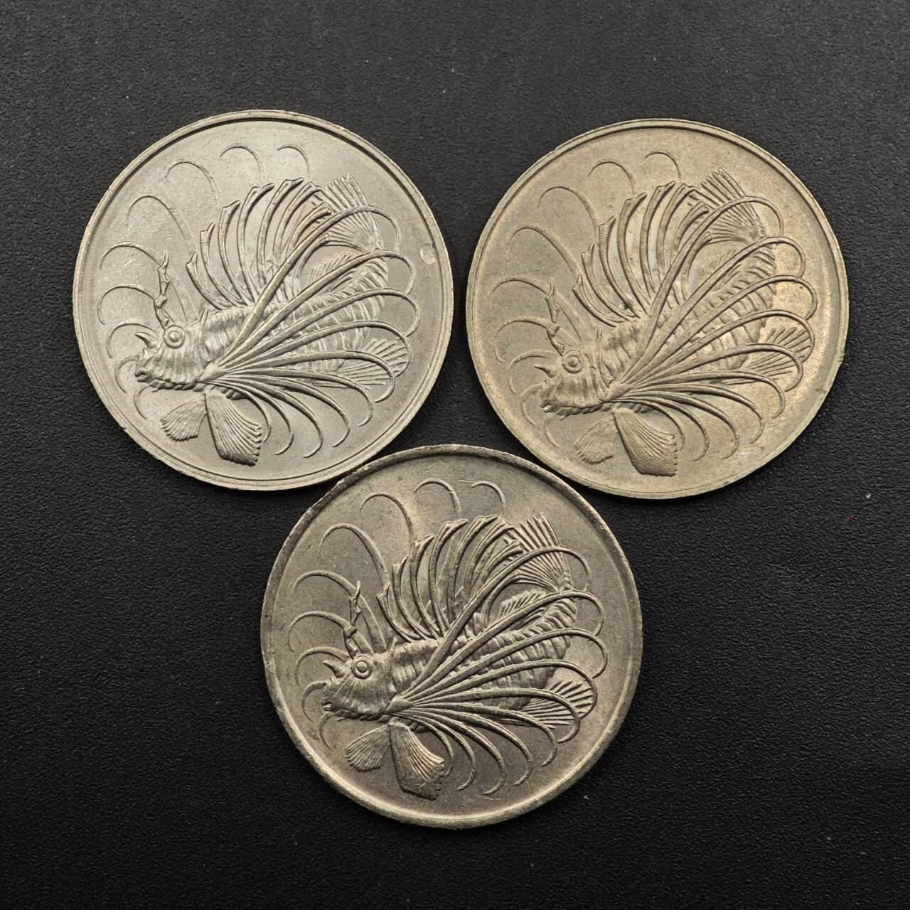 【淘币小摊】实时拍第八百八十一拍   小银币散币场    每周一统一发货 新加坡50分灯笼鱼3枚