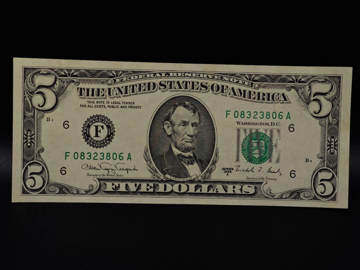 【淘币小摊】限时拍第八百八十二拍   纸币场    每周一统一发货 美国5美元纸币