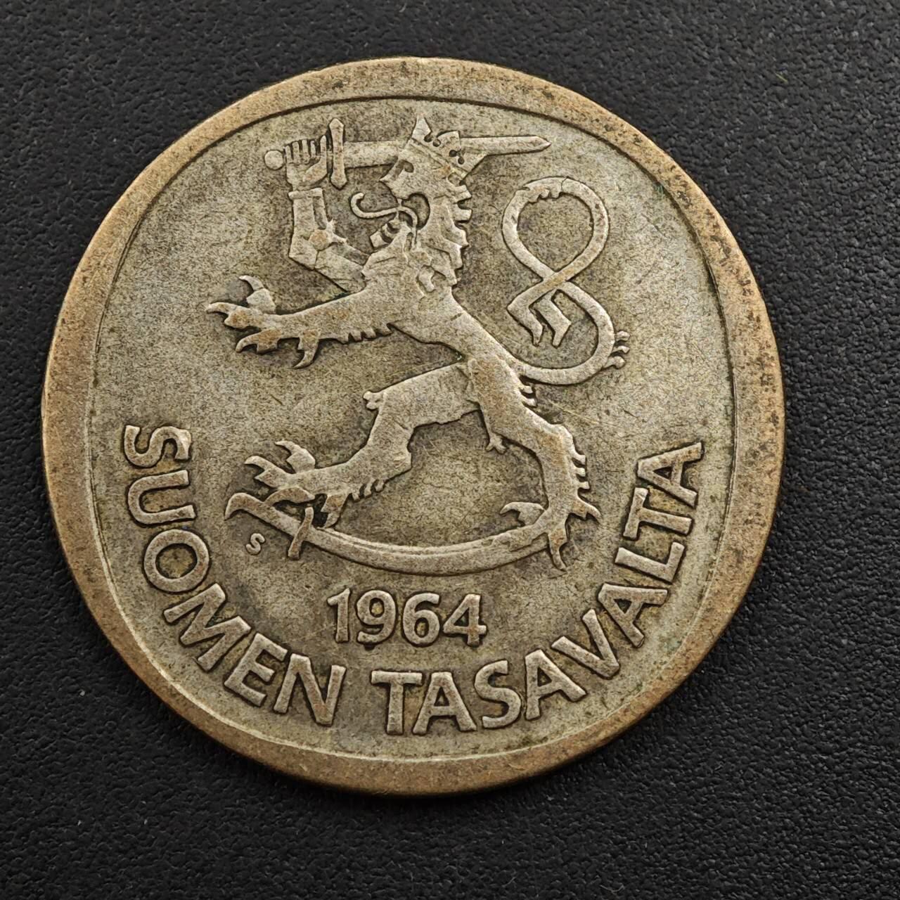 【淘币小摊】实时拍第八百八十一拍   小银币散币场    每周一统一发货 芬兰1964年1马克银币