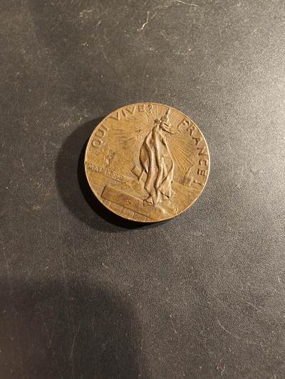 老王徽章第188期 - 法国普法战争时期“爱国者联盟”大铜章    直径23mm    重量8.3g