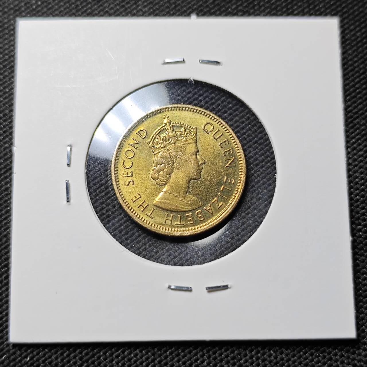 KK钱币收藏小铺   套币专场 2月预留时间 周末发货  1975香港高冠女王1毫铜币