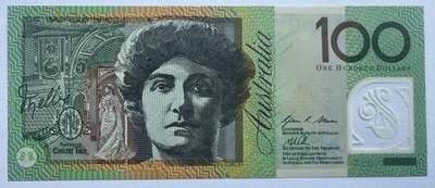 2026第5场（总第232期）：精品测试钞、外钞综合场 - 澳大利亚2013年老版100元塑料钞UNC（签名7）CC13冠全程无47尾6