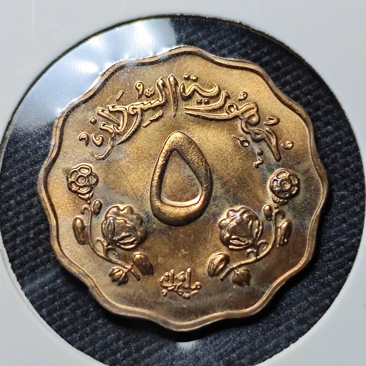 KK钱币收藏小铺   套币专场 2月预留时间 周末发货  苏丹5米利姆铜币 好品