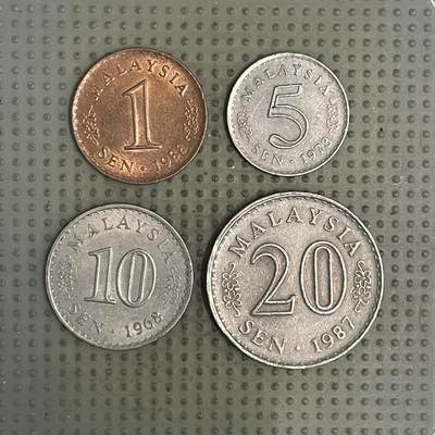 2026年第37场各国散币拍卖（总第187场） - 马来西亚大厦版4枚