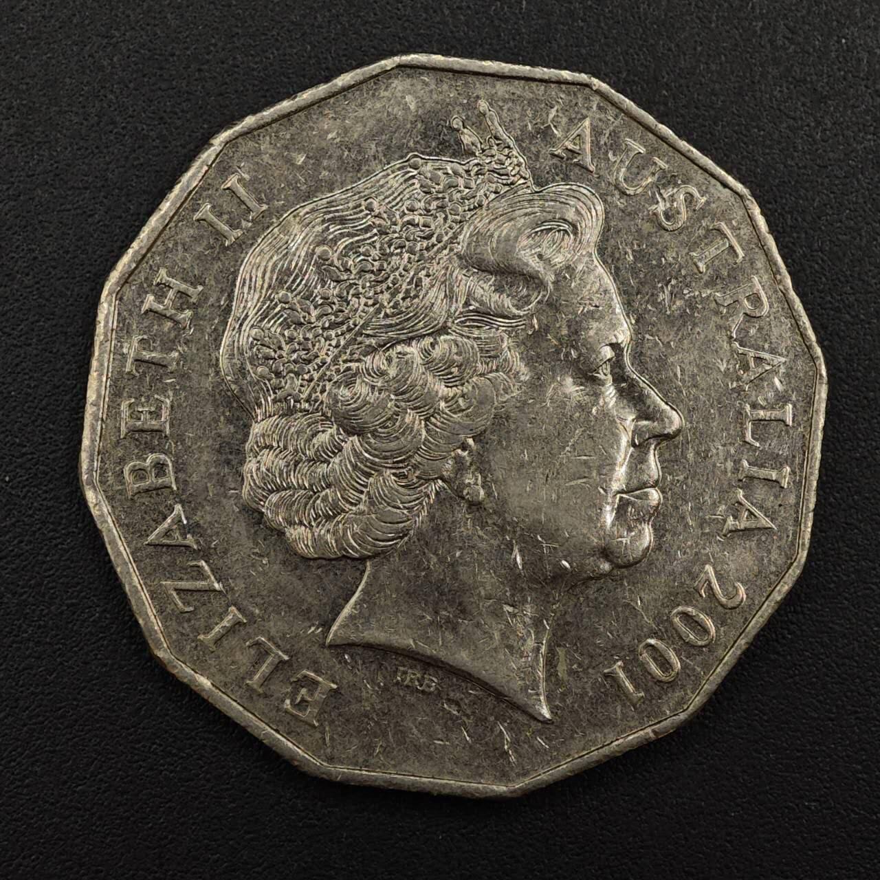 【淘币小摊】实时拍第八百八十一拍   小银币散币场    每周一统一发货 澳大利亚2001年50分纪念币