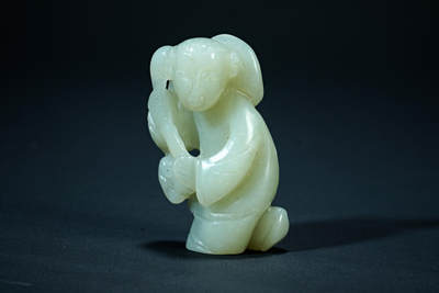 上海都达杂项专场五十八【全场包邮】  - 和田玉雕童子摆件93-50