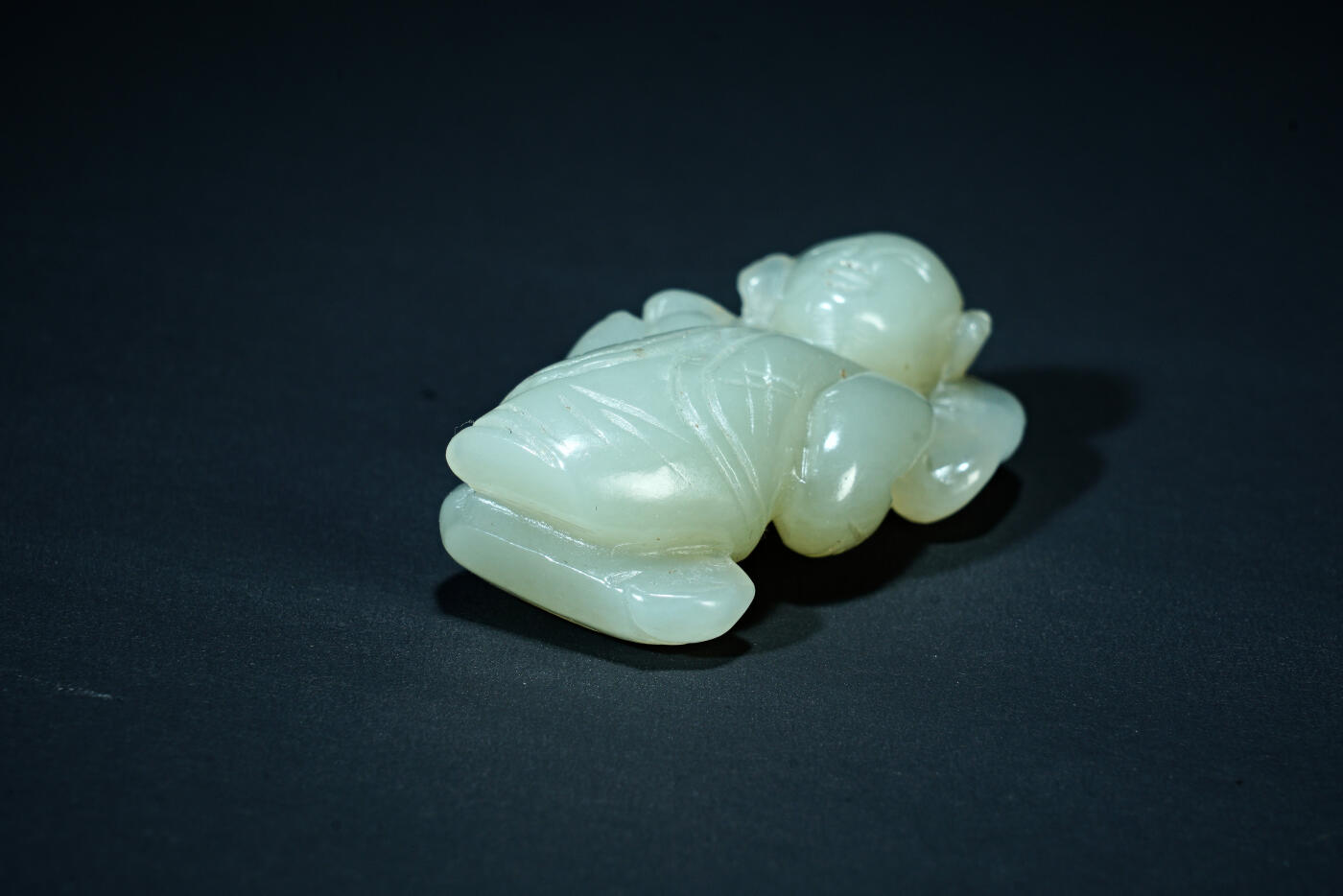 上海都达杂项专场五十八【全场包邮】  和田玉雕童子小摆件93-51