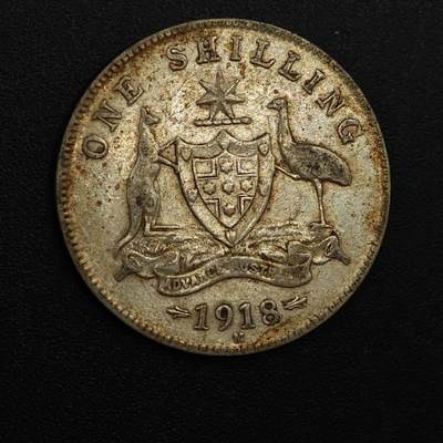 【淘币小摊】实时拍第八百八十一拍   小银币散币场    每周一统一发货 - 澳大利亚1918年乔治五世一先令银币