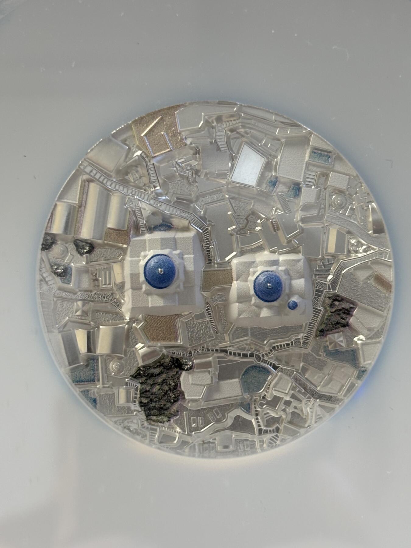 第195期拍卖 库克2024年圣托里尼岛高浮雕5盎司纪念银币NGC-PF70首，999银，发行555枚