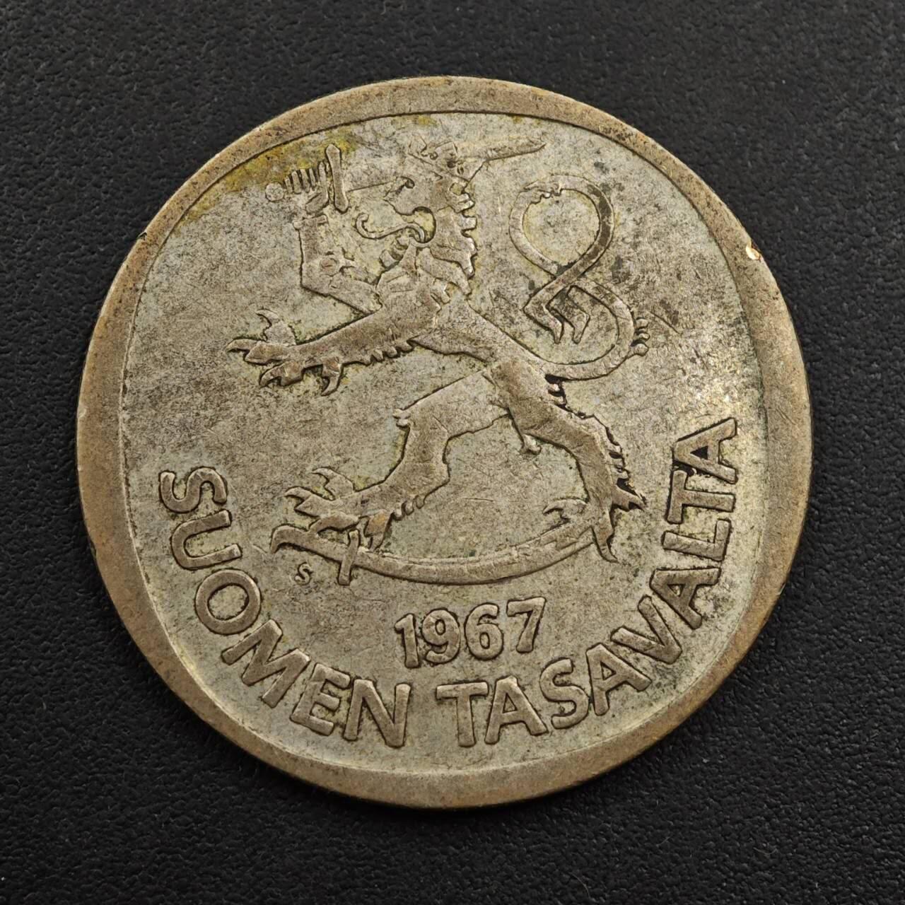 【淘币小摊】实时拍第八百八十一拍   小银币散币场    每周一统一发货 芬兰1967年1马克银币