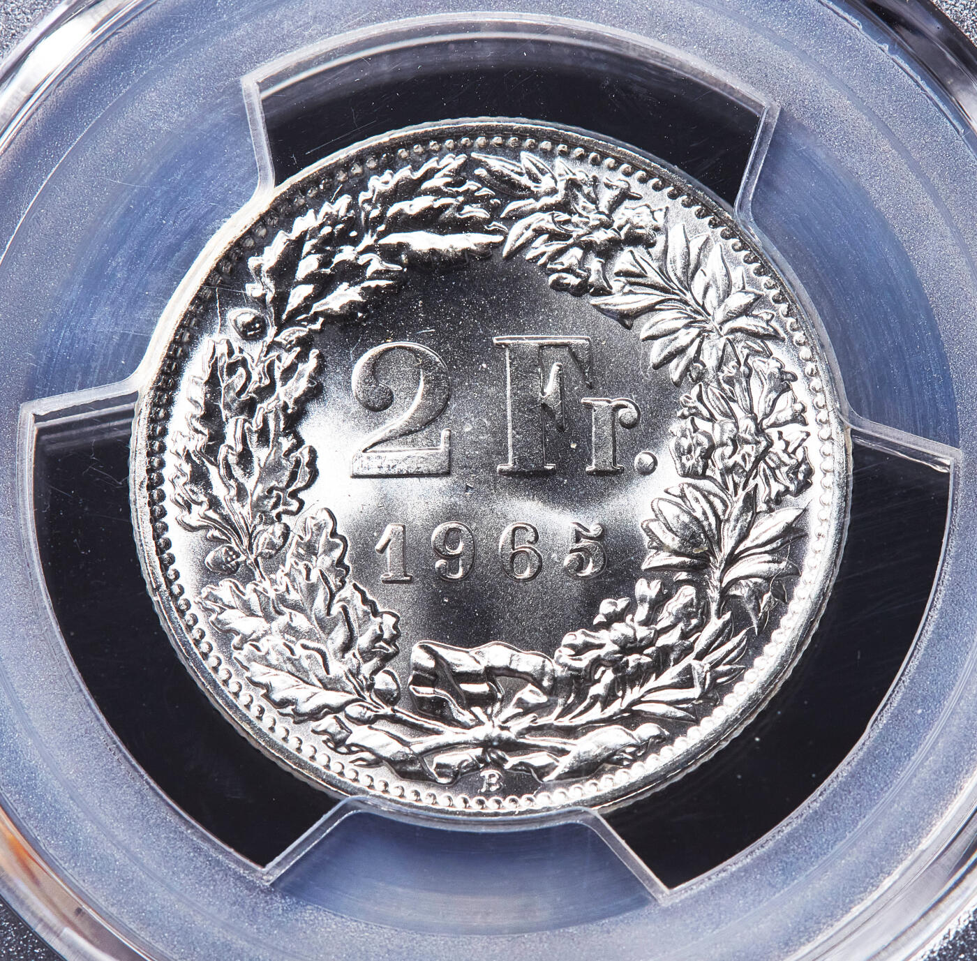 【俄甄集藏】2026年(050)04-01星期三 晚 19:30 全场包邮 瑞士1965-1966年1/2、1、2法郎银币高分3枚一组，PCGS MS67，顶级转光品相