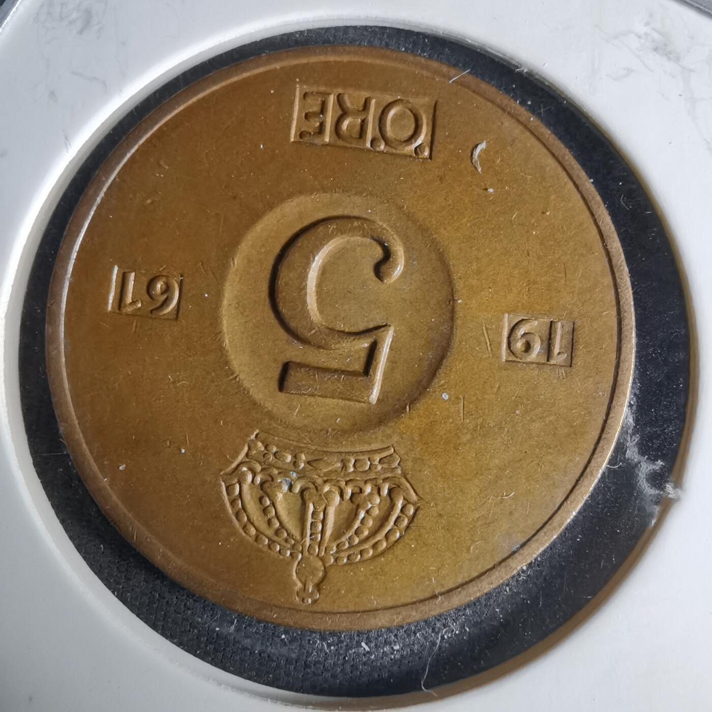 沼泽如烟--第1029场 瑞典1961年5欧尔