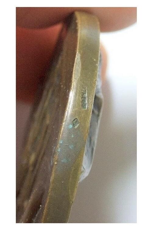 法国1904年 政治家亨利+女神 高浮雕精制大铜章 50MM