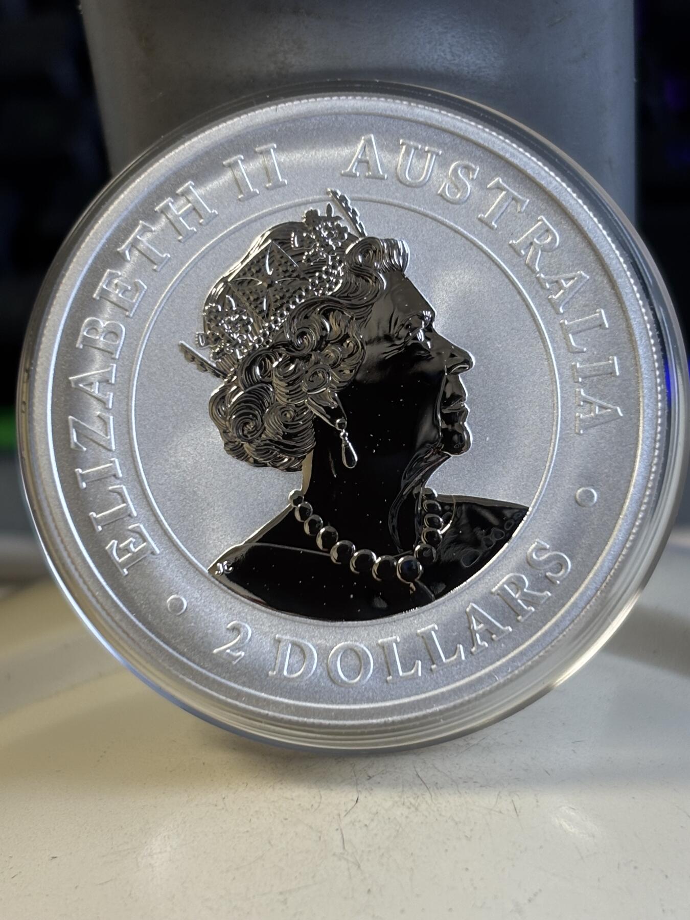 第195期拍卖 澳大利亚2021年楔尾鹰2盎司加厚超高浮雕精制银币，9999银，发行2500枚