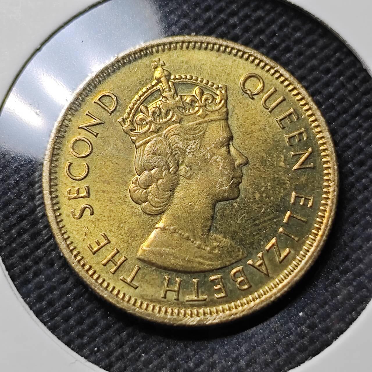 KK钱币收藏小铺   套币专场 2月预留时间 周末发货  1975香港高冠女王1毫铜币