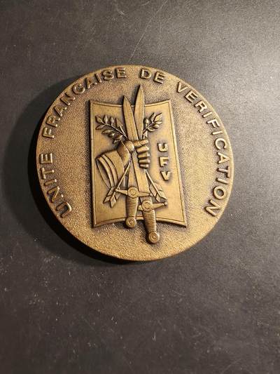 老王徽章第188期 - 法国陆军核查部队大铜章    直径64mm    重量151.1g