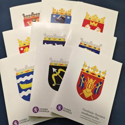 【全场包邮】纯粹捡漏拍515场 - 芬兰2010-2011年5欧元行政区系列特色手工艺精制纪念币官方卡册装9枚套币